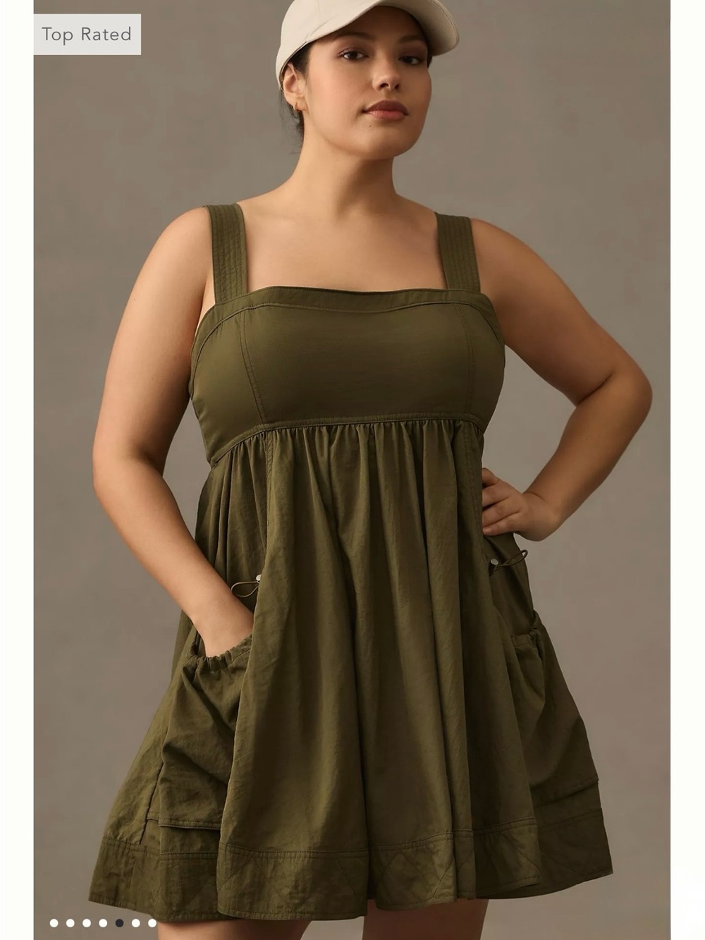Anthropologie Pilcro Square neck Utility Baby Doll Dress - XL